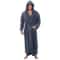Mens Hooded Flannel Bathrobe Soft Plush Long Lounge Robe Thick Warm Home Sleepwear 6