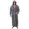 Mens Hooded Flannel Bathrobe Soft Plush Long Lounge Robe Thick Warm Home Sleepwear 7