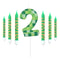 7pcs Pixel Game Theme Number Birthday Candles Set Green My World Cake Topper 09 Digital Party Candl 8