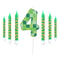 7pcs Pixel Game Theme Number Birthday Candles Set Green My World Cake Topper 09 Digital Party Candl 10