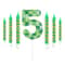 7pcs Pixel Game Theme Number Birthday Candles Set Green My World Cake Topper 09 Digital Party Candl 11