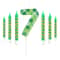 7pcs Pixel Game Theme Number Birthday Candles Set Green My World Cake Topper 09 Digital Party Candl 13