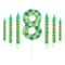 7pcs Pixel Game Theme Number Birthday Candles Set Green My World Cake Topper 09 Digital Party Candl 14