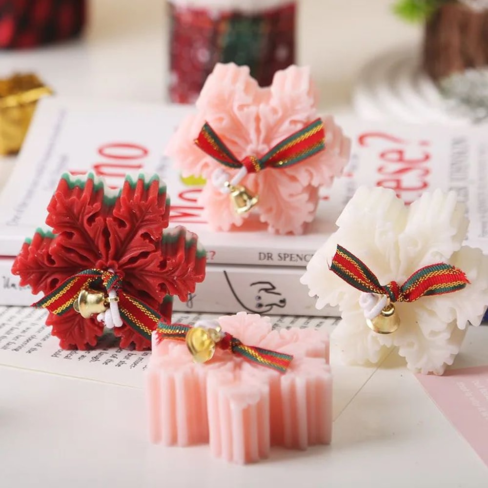 2Piece Snowflake Aroma Candle Set Soy Wax Christmas Scented Candles For Holiday Home Decor Relaxa 4