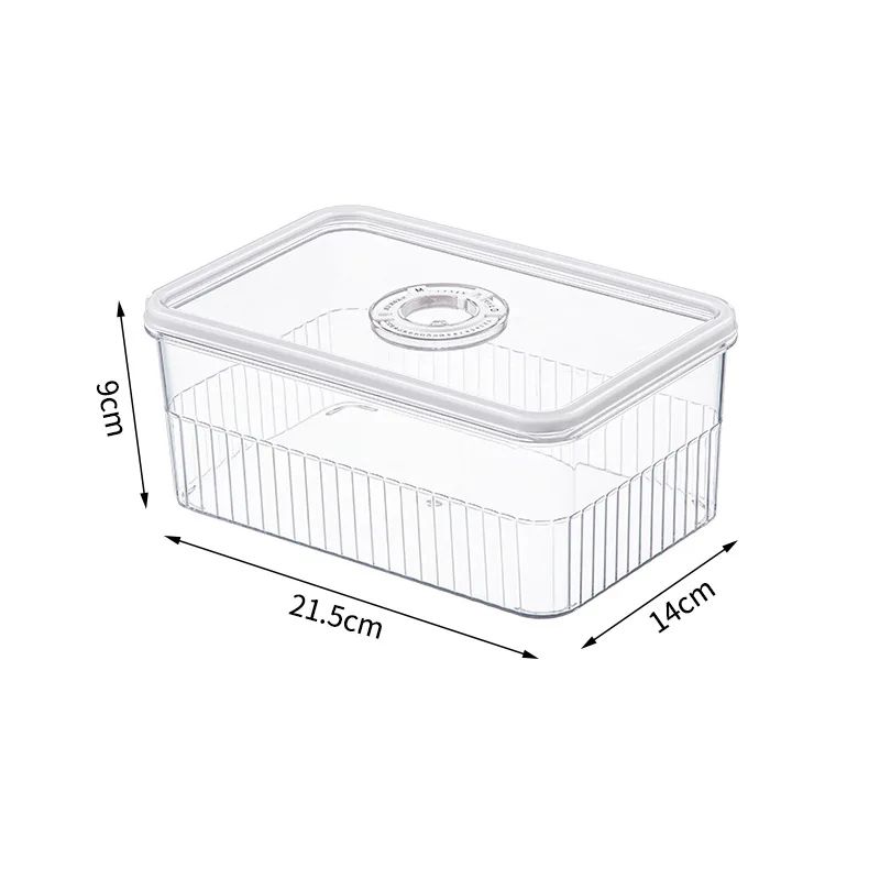3Size Transparent Fridge Organizer Containers With Lids Airtight Food Storage Bins For Fruits Vege 4