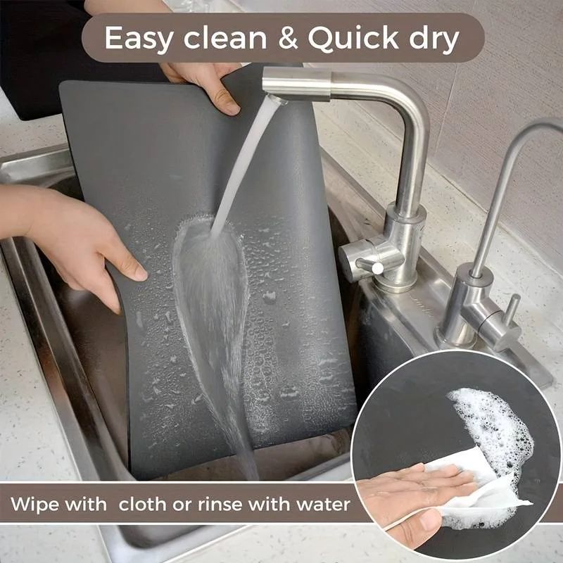 Absorbent Coffee Bar Mat NonSlip Microfiber Dish Drying Mat For Coffee Machine Kitchen Counter 2