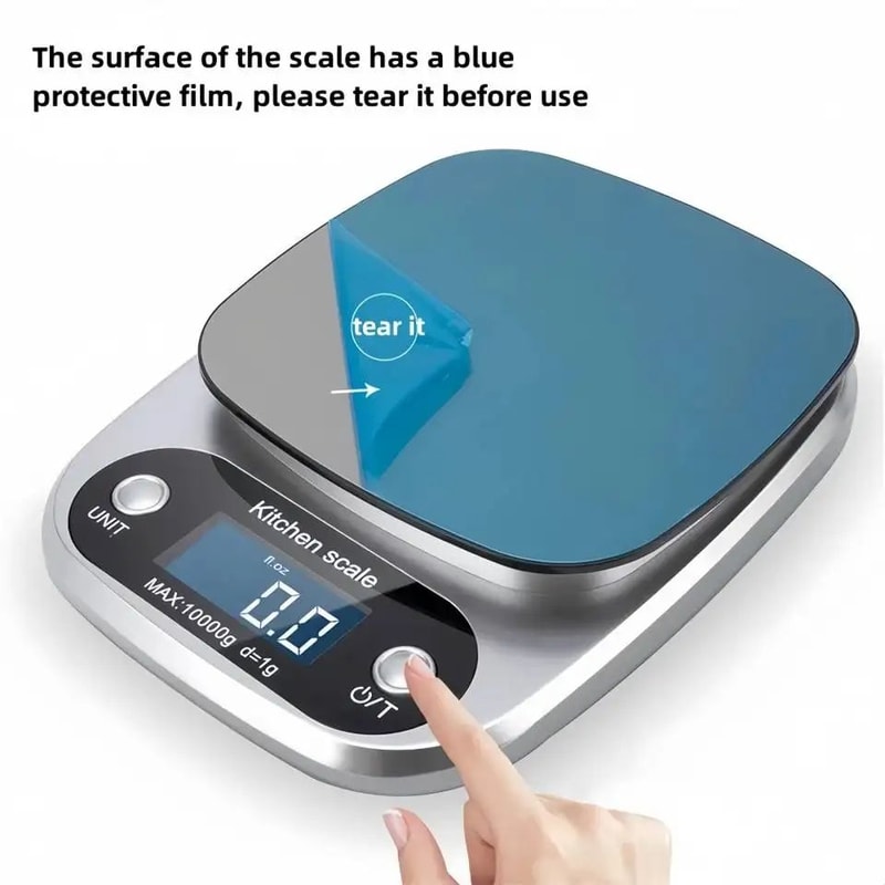 22 Lb Digital Kitchen Scale With Tare Function Stainless Steel Food Jewelry Weighing Scale With L 3
