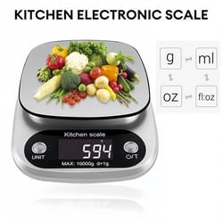 22 lb digital kitchen scale with tare function – stainless steel food & jewelry weighing scale with lcd display