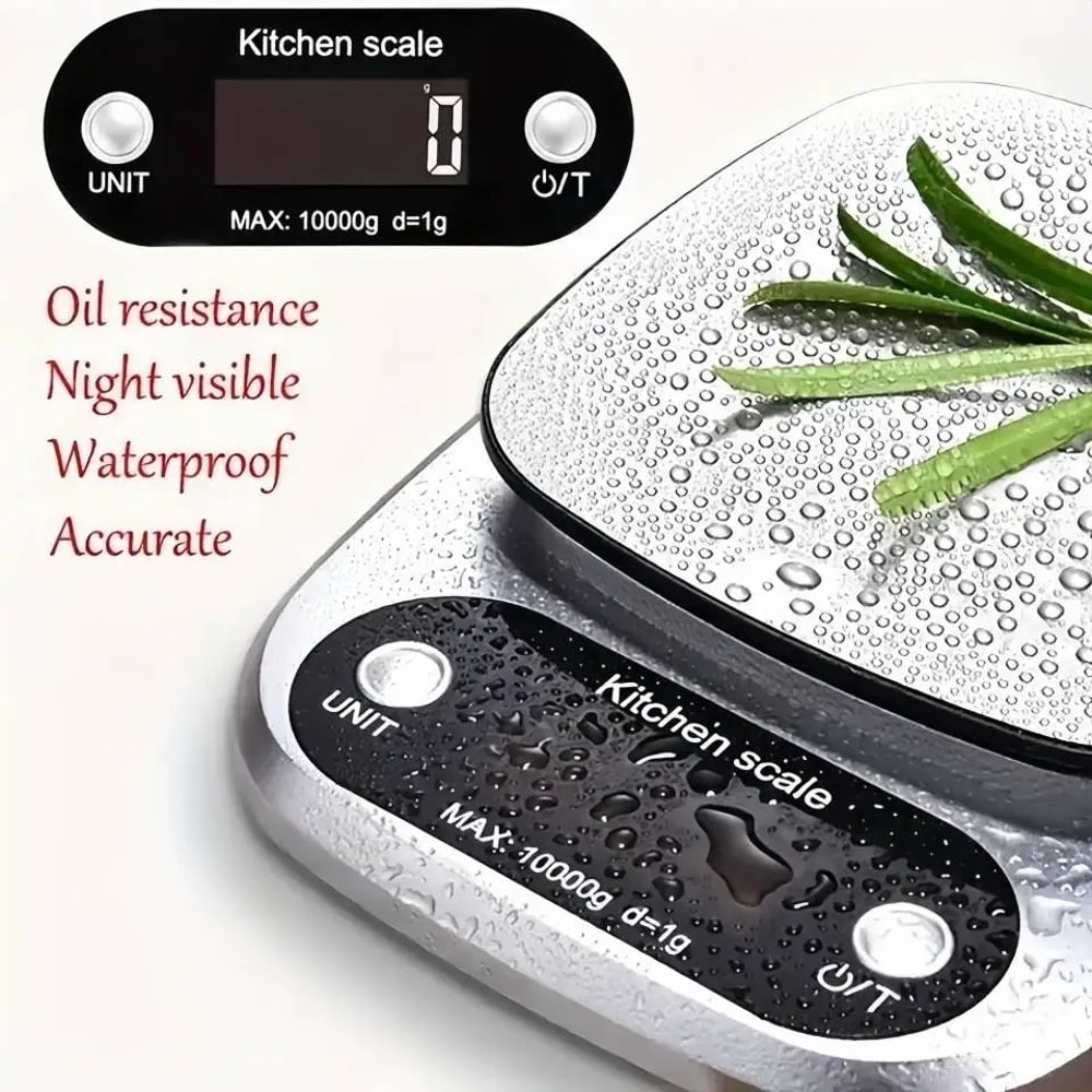 22 Lb Digital Kitchen Scale With Tare Function Stainless Steel Food Jewelry Weighing Scale With L 5