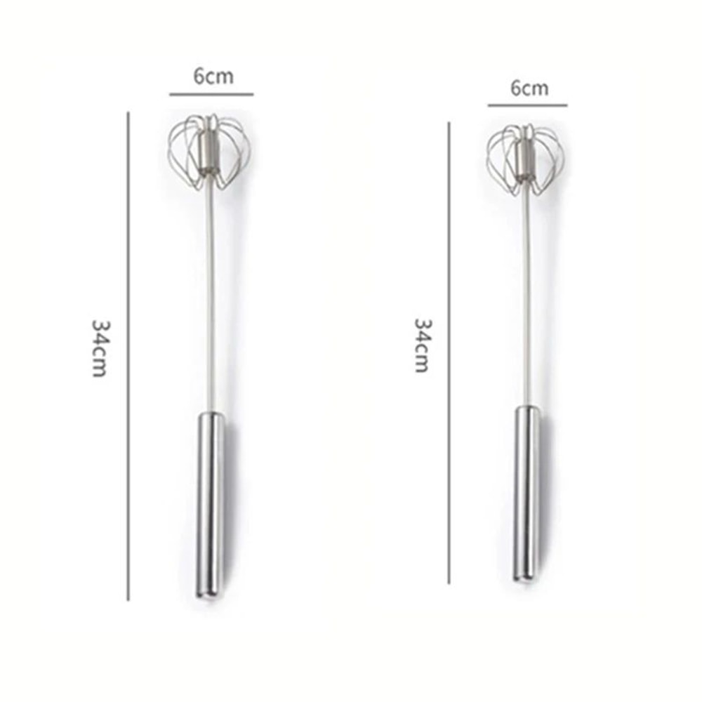 Stainless Steel SemiAutomatic Egg Beater Manual Hand Mixer Whisk For Baking Cooking Kitchen Use 11