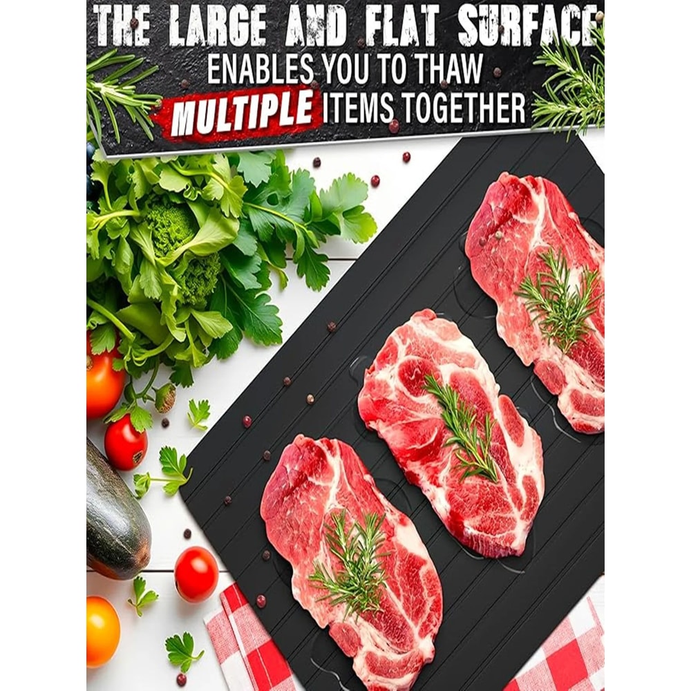 Rapid Defrosting Tray For Frozen Meat Aluminum Thawing Plate For Safe Fast Food Defrosting 2