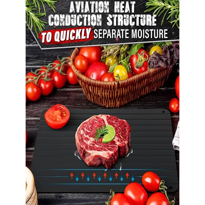 Rapid Defrosting Tray For Frozen Meat Aluminum Thawing Plate For Safe Fast Food Defrosting 3