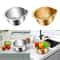 Stainless Steel Slanted Rice Strainer Bowl MultiUse Colander For Washing Rice Pasta Vegetables 1
