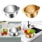 Stainless Steel Slanted Rice Strainer Bowl MultiUse Colander For Washing Rice Pasta Vegetables 1