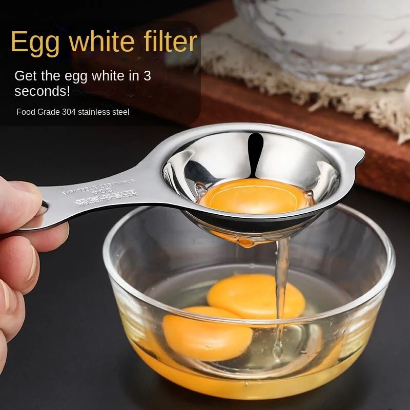 Stainless Steel Egg Yolk Separator 304 Egg White Divider Tool For Baking Cooking 0