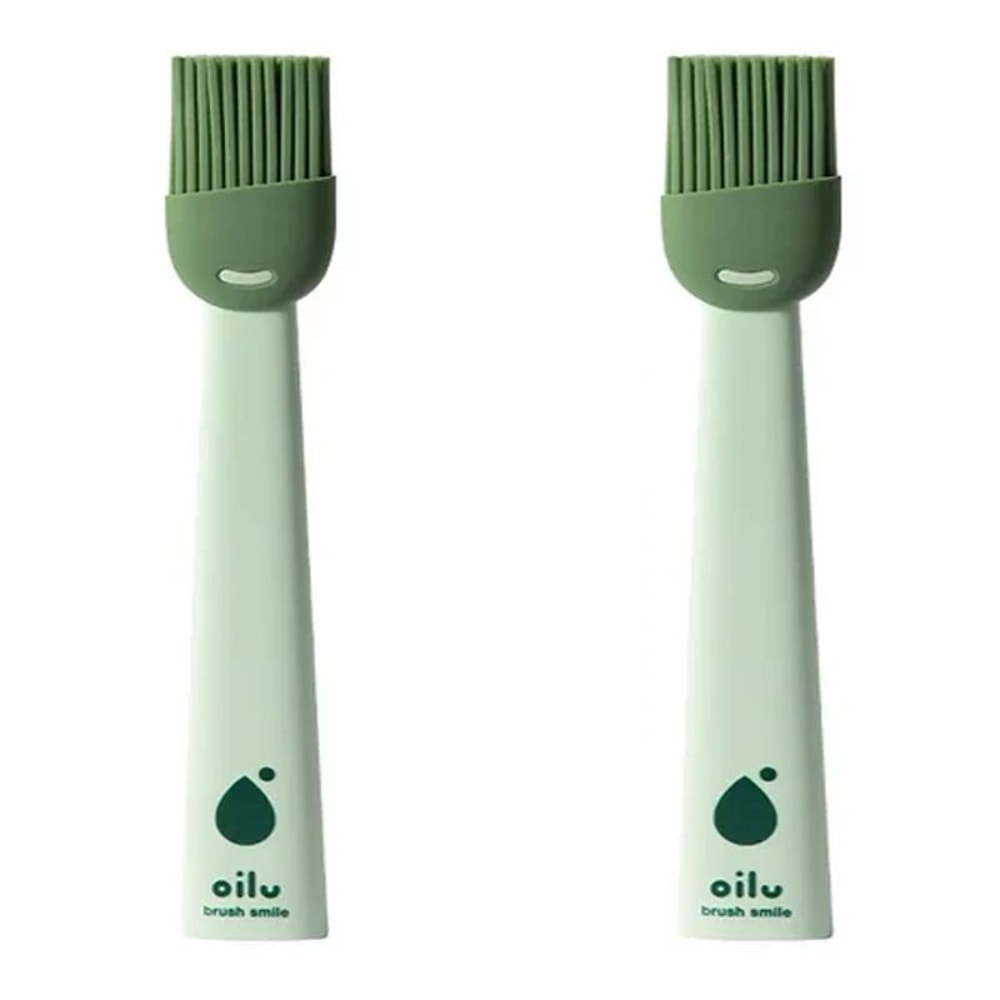 2Piece Silicone BBQ Oil Brush Set HeatResistant Basting Brushes For Grilling Baking Cooking 9