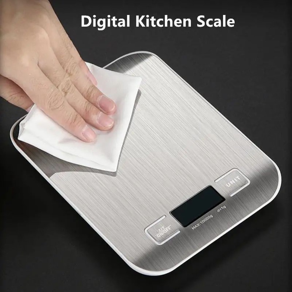 22 Lb Digital Kitchen Scale With 1g Precision Stainless Steel Food Jewelry Weighing Scale With LC 5