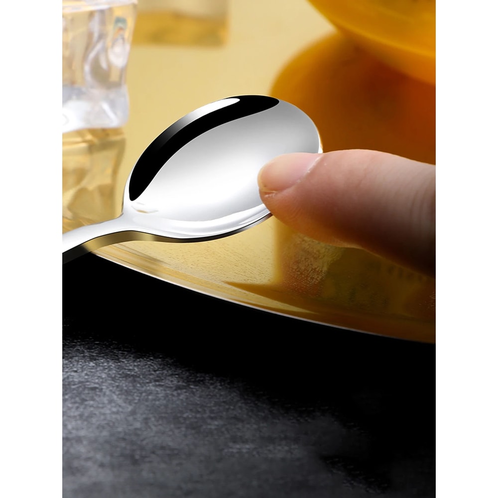 5Piece Long Handle Stainless Steel Spoon Set 944 In Ice Cream Coffee Cocktail Stirring Spoons 2