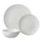 12Piece White Stoneware Dinnerware Set Elegant Plates Bowls Microwave Dishwasher Safe Tableware 1