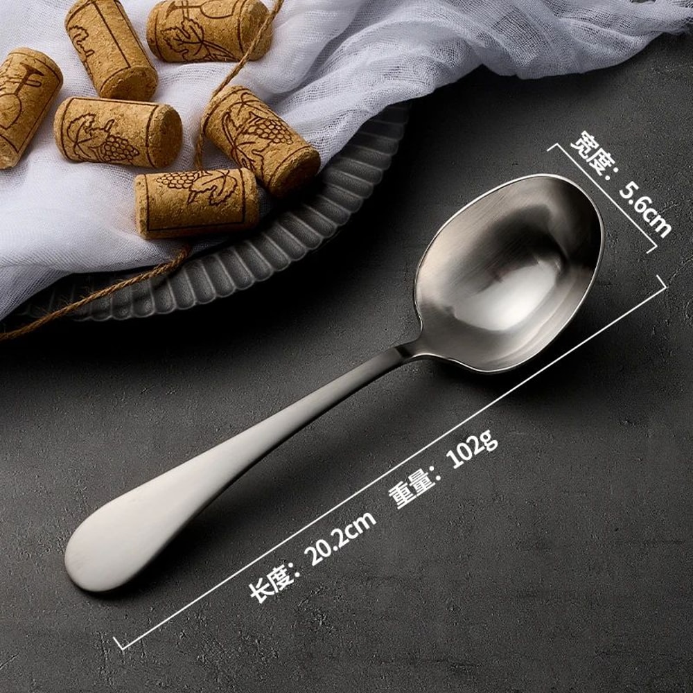 316 Stainless Steel Deep Soup Spoons Set 12 Pcs Large Round Spoons For Cereal Soup Dining 3