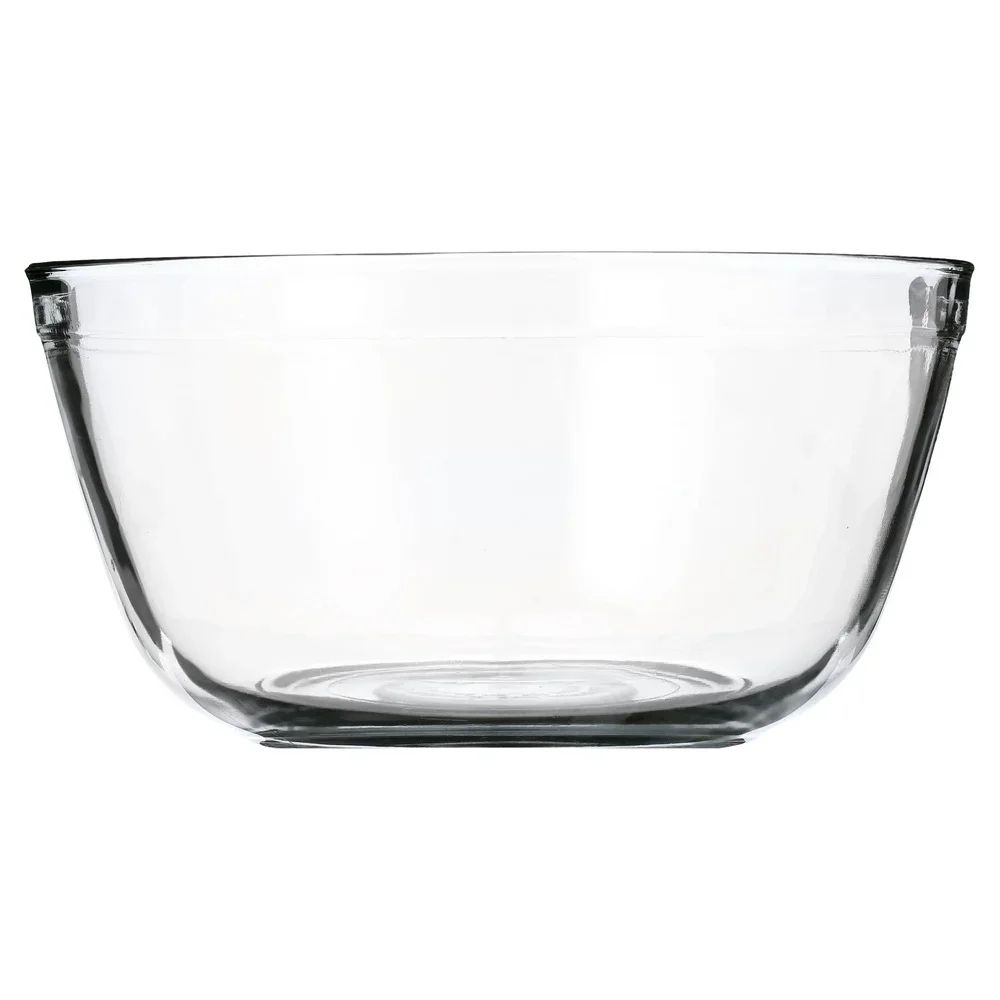 4Qt Durable Glass Mixing Bowl Microwave Safe ShatterResistant Bowl For Baking Mixing Food Storage 5