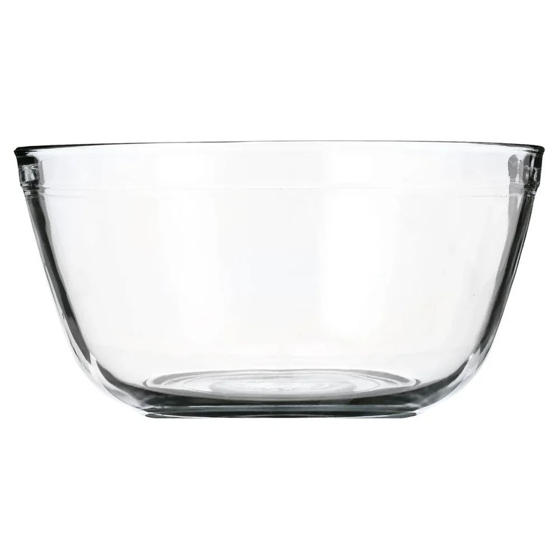 4Qt Durable Glass Mixing Bowl Microwave Safe ShatterResistant Bowl For Baking Mixing Food Storage 5