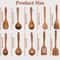 10Piece Wooden Kitchen Utensils Set Natural Cooking Spoons Tools For NonStick Cookware 5