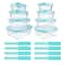 8Piece Glass Food Storage Containers Set Airtight Leakproof Lunch Boxes Microwave Oven Safe Meal 5