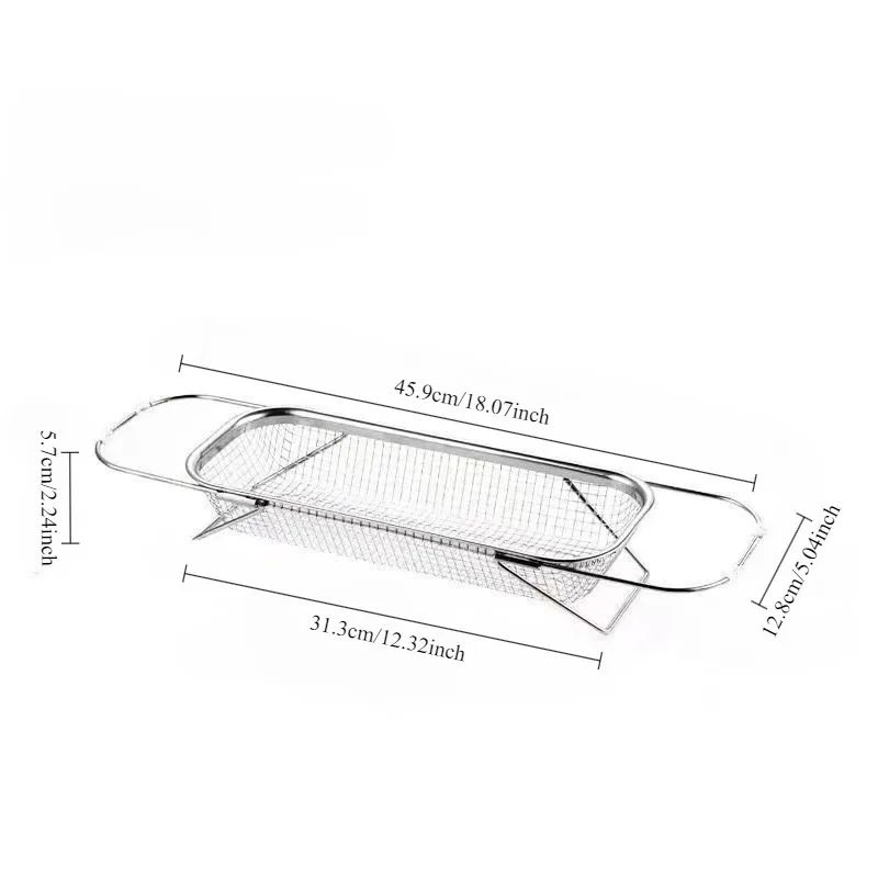 Adjustable Stainless Steel OvertheSink Colander Basket Expandable Mesh Strainer For FruitsVegetabl 6