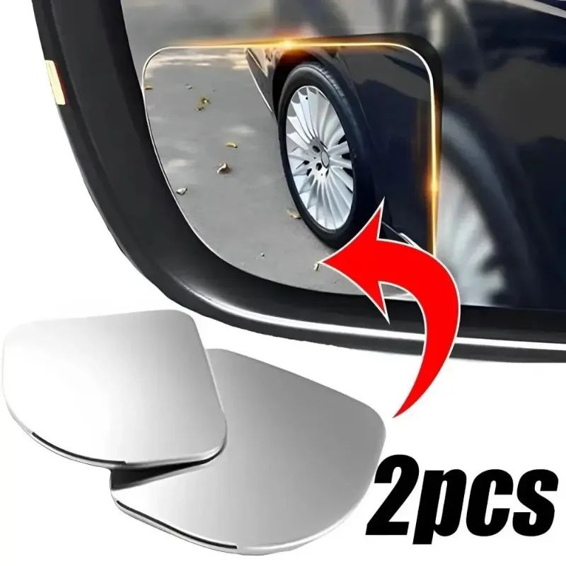 2pcs Universal 360 Adjustable Blind Spot Mirror HD WideAngle Rearview Safety Mirrors For All Cars 3