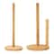 Natural Bamboo Paper Towel Holder Stand Vertical Kitchen Bathroom Tissue Roll Organizer With NonS 0