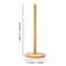 Natural Bamboo Paper Towel Holder Stand Vertical Kitchen Bathroom Tissue Roll Organizer With NonS 6