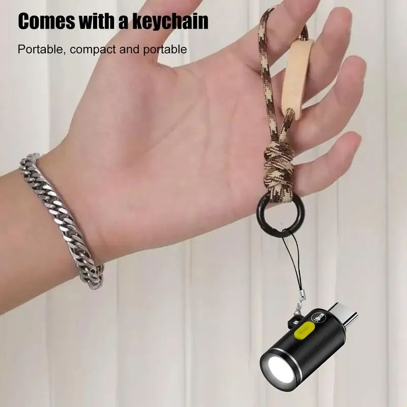 Mini TypeC Rechargeable LED Camping Flashlight Ultra Bright Waterproof Pocket Torch For Outdoor Ad 2