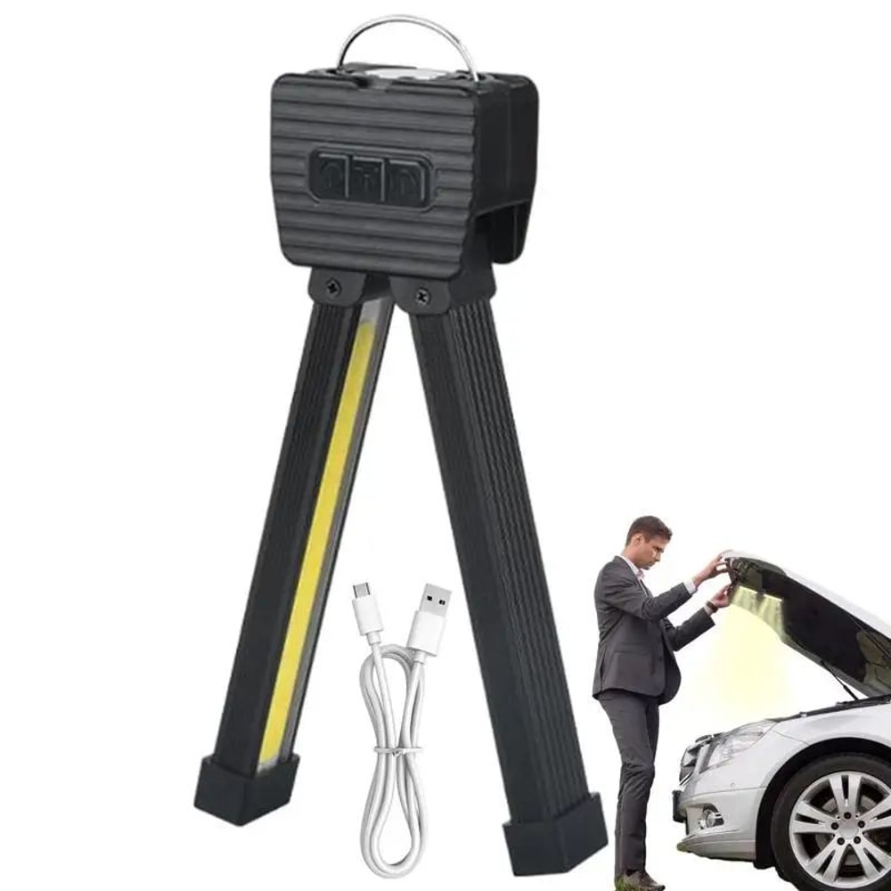 Rechargeable Magnetic LED Work Light Waterproof 7Mode Foldable Gym Camping Flashlight With Hook 1