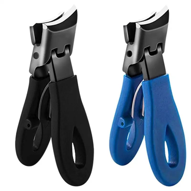 Wide Jaw Slanted Nail Clippers Curved Precision Toenail Cutter For Thick Nails Travel Grooming 4