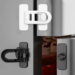 keyless adhesive refrigerator lock – child safety fridge, freezer & cabinet door lock with easy install