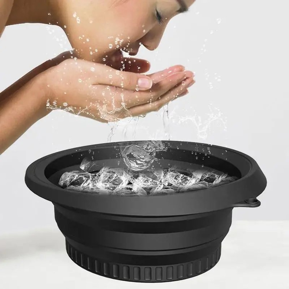 Foldable Silicone Face Ice Bath Bowl Portable Facial Ice Plunge Basin For Skin Care Puffiness Rel 1