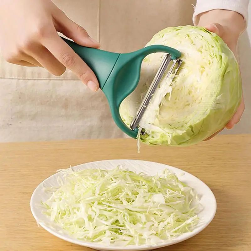 2in1 Stainless Steel Cabbage Slicer Potato Peeler DoubleHeaded Vegetable Shredder Kitchen Cutter 2