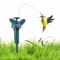 Solar Powered Flying Hummingbird Garden Stake Rotating Fluttering Bird Decor With Battery Backup 4