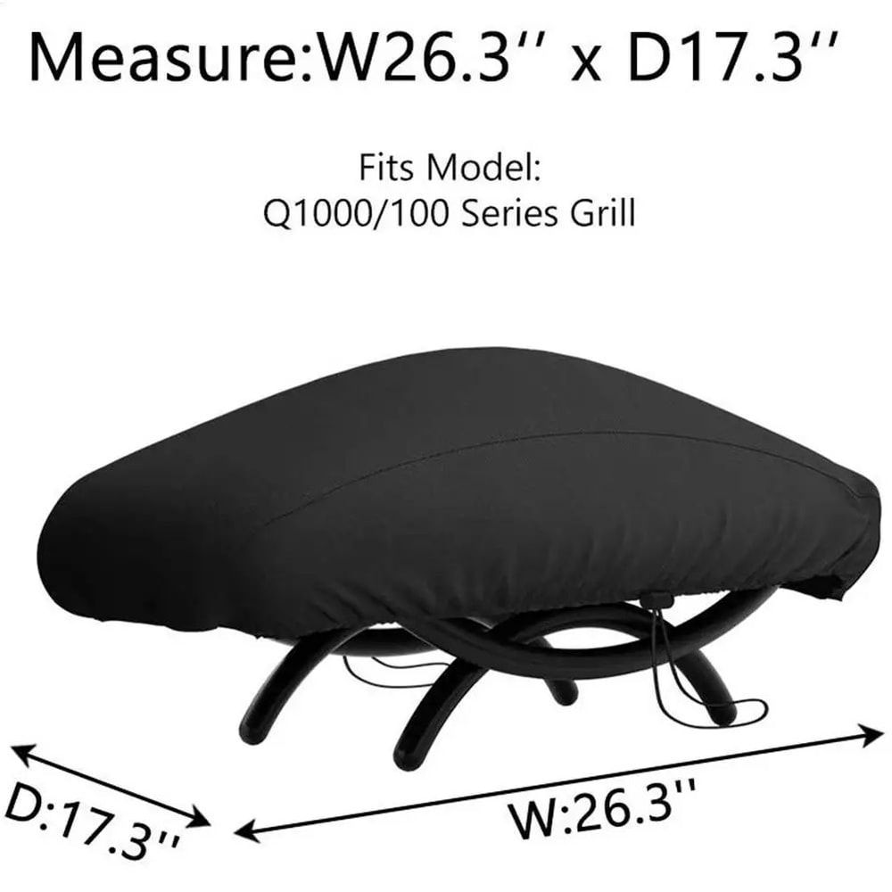 AllWeather Waterproof Grill Cover With Drawstring For Weber Q1000 Series BBQ Protection 5