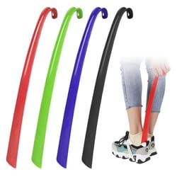 extra-long 16.7in flexible shoe horn with ergonomic handle – durable abs shoe lifter for easy wear