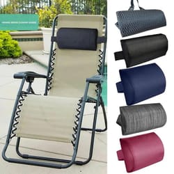 adjustable pool lounge chair pillow with strap – breathable teslin headrest cushion for outdoor relaxation