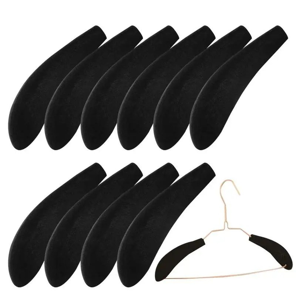 10pcs Velvet Hanger Shoulder Pads NoBump Sweater Suit Hanger Protectors For Clothes Shape Support 2