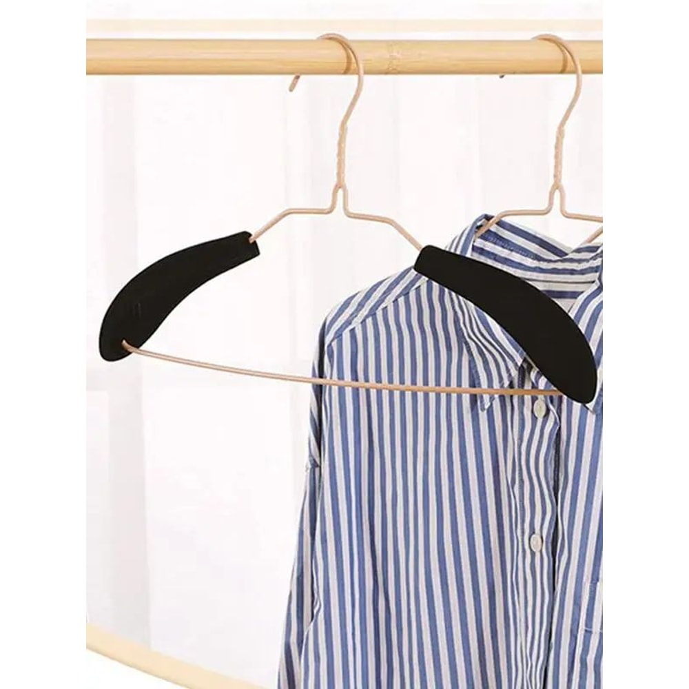 10pcs Velvet Hanger Shoulder Pads NoBump Sweater Suit Hanger Protectors For Clothes Shape Support 3