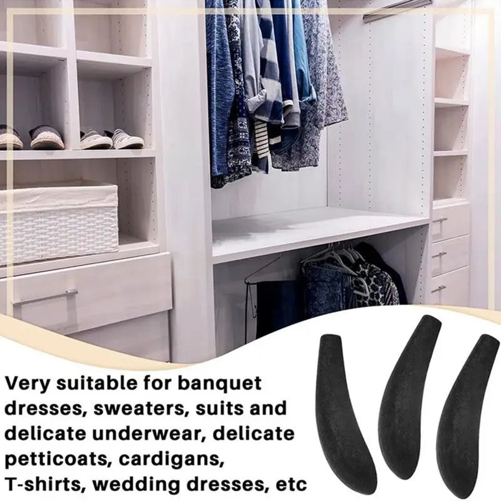 10pcs Velvet Hanger Shoulder Pads NoBump Sweater Suit Hanger Protectors For Clothes Shape Support 4