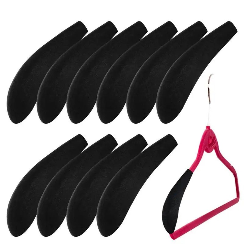 10pcs Velvet Hanger Shoulder Pads NoBump Sweater Suit Hanger Protectors For Clothes Shape Support 0