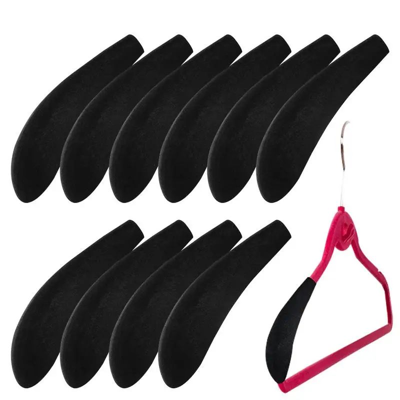 10pcs Velvet Hanger Shoulder Pads NoBump Sweater Suit Hanger Protectors For Clothes Shape Support 0