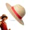 Anime Inspired Straw Hat With Chin Strap Lightweight Sun Hat For Cosplay Beach Outdoor Use 0