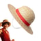 Anime Inspired Straw Hat With Chin Strap Lightweight Sun Hat For Cosplay Beach Outdoor Use 0
