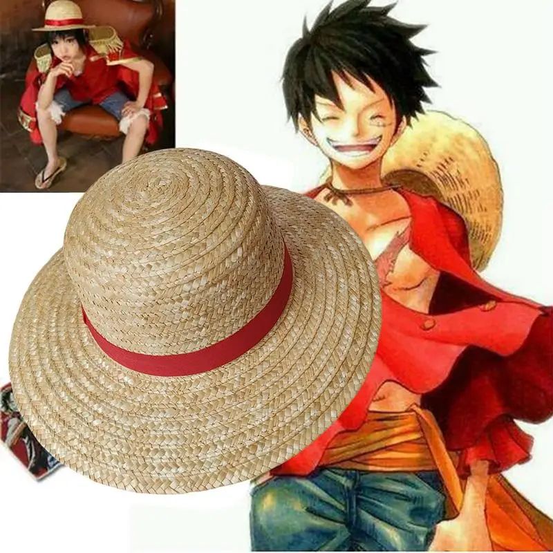 Anime Inspired Straw Hat With Chin Strap Lightweight Sun Hat For Cosplay Beach Outdoor Use 1